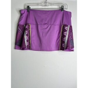 Lucky in Love Athletic Skort Skirt Shorts Size 16 XL Purple Geometric Casual